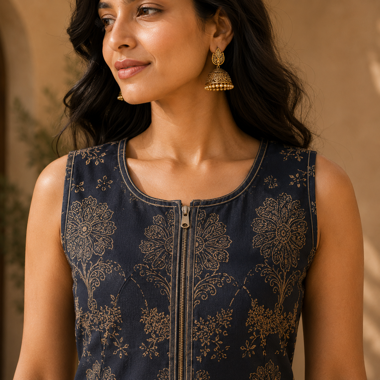 DISHA – Dual Zip Kurti Top
